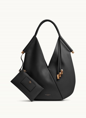 Donna Karan Baldwin Large Shoulder Bag Black | AU_DK51403