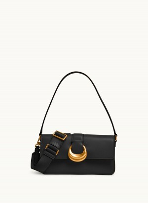 Donna Karan Valley Stream Shoulder Bag Black / Gold | AU_DK19884