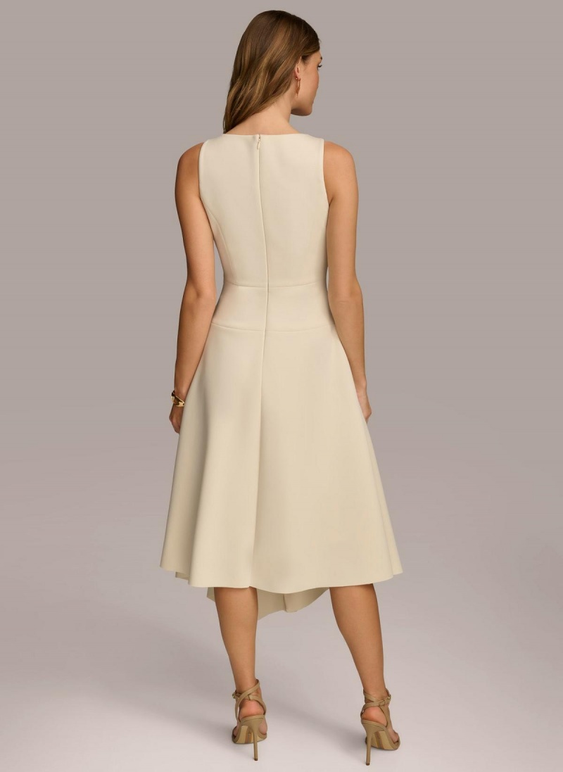 Donna Karan Asymmetrical Midi Dress White | AU_DK75104