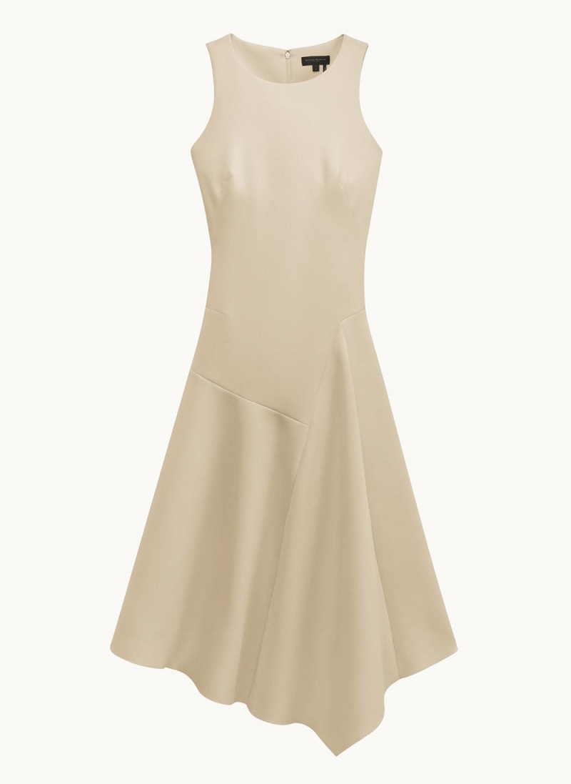 Donna Karan Asymmetrical Midi Dress White | AU_DK75104