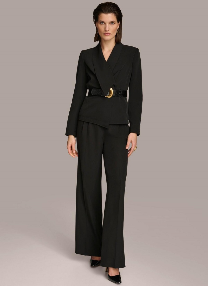 Donna Karan Belted Blazer Jacket Black | AU_DK29255