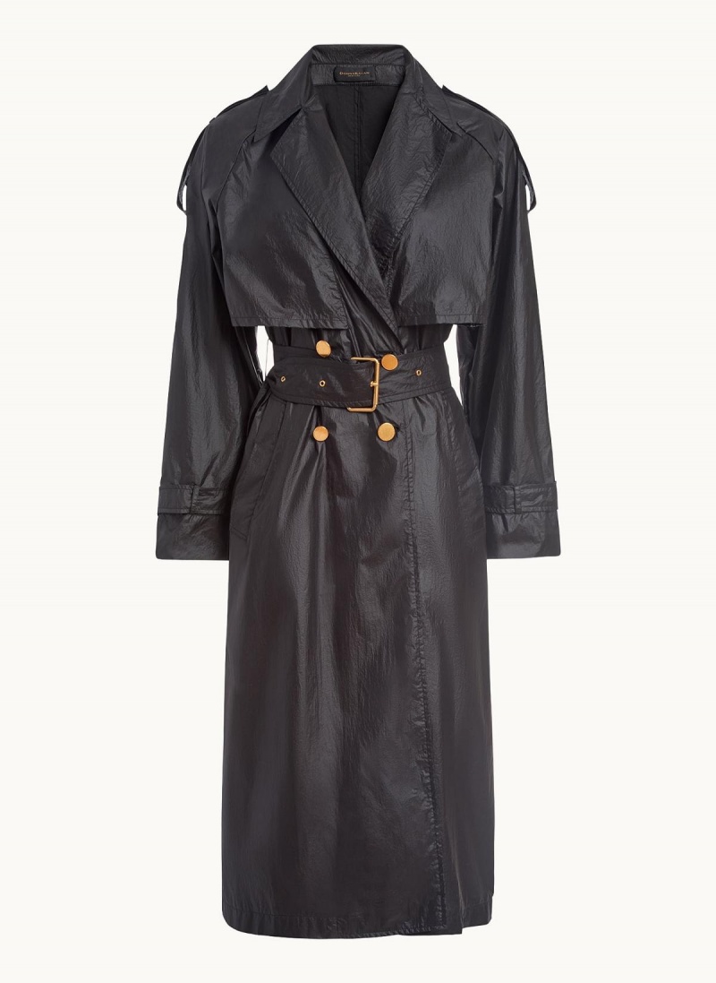 Donna Karan Belted Light Weight Trench Outerwear Black | AU_DK40920