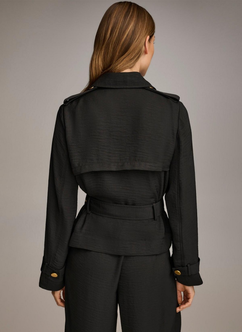 Donna Karan Double Breasted Blazer Jacket Black | AU_DK26458