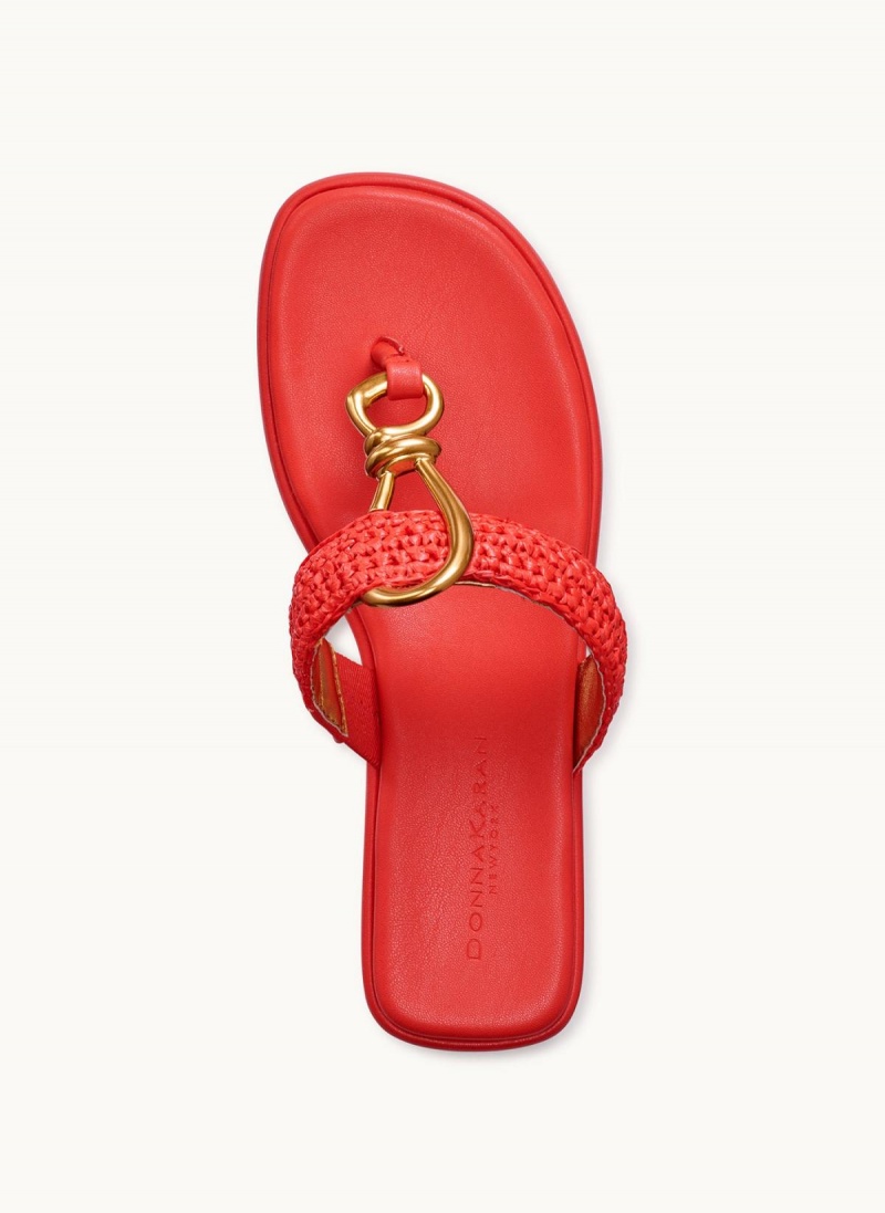 Donna Karan Harlyn Wedge Sandals Red | AU_DK43810