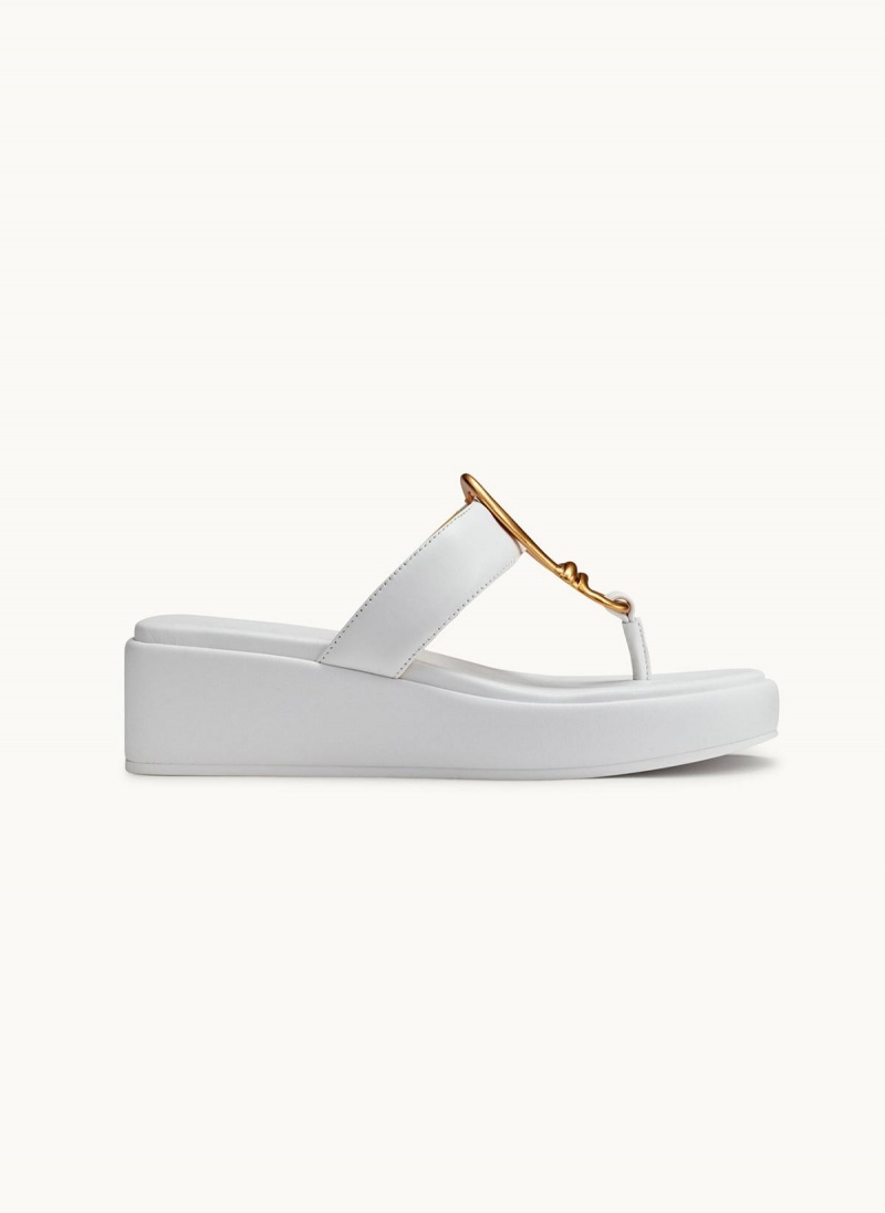 Donna Karan Harlyn Wedge Sandals White | AU_DK91768