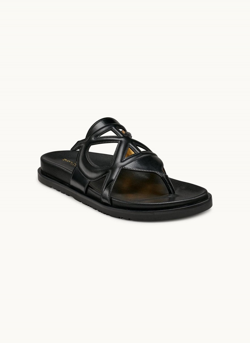 Donna Karan Hatsy Flat Sandals Black | AU_DK22699