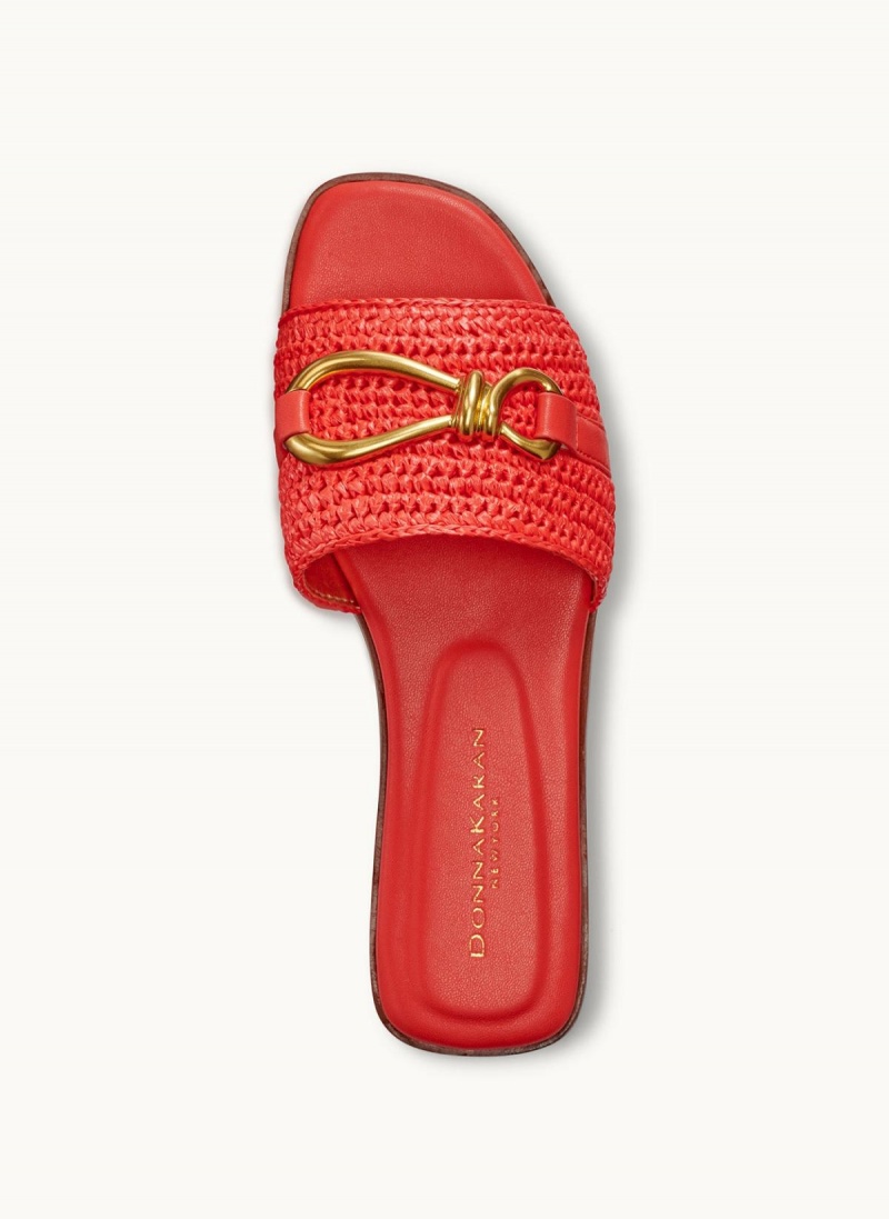 Donna Karan Haylen Flat Sandals Red | AU_DK86821