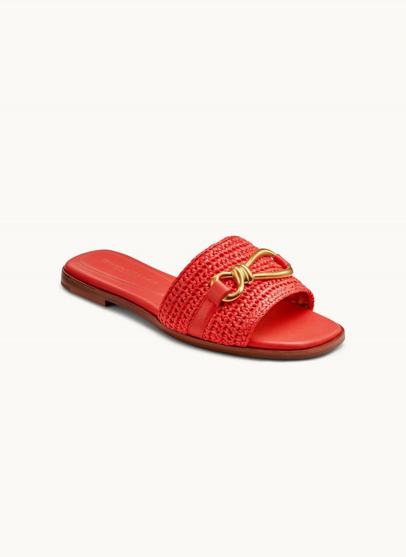 Donna Karan Haylen Flat Sandals Red | AU_DK86821