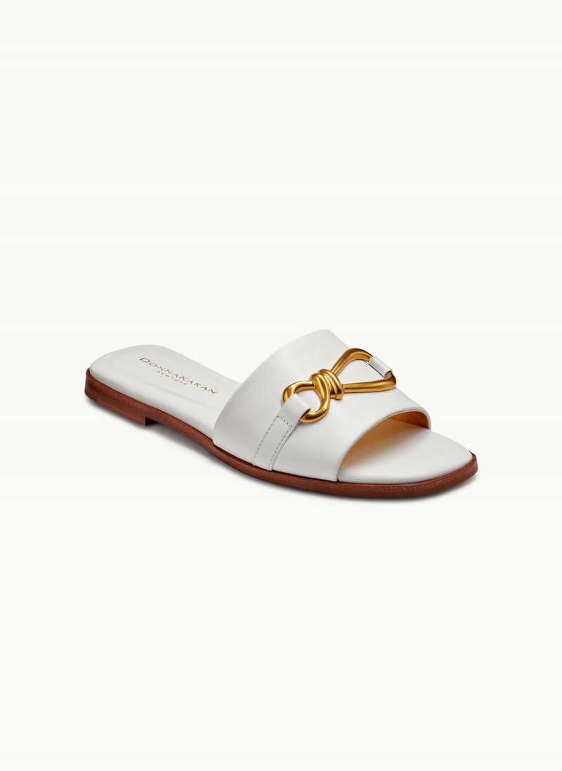 Donna Karan Haylen Flat Sandals White | AU_DK42092