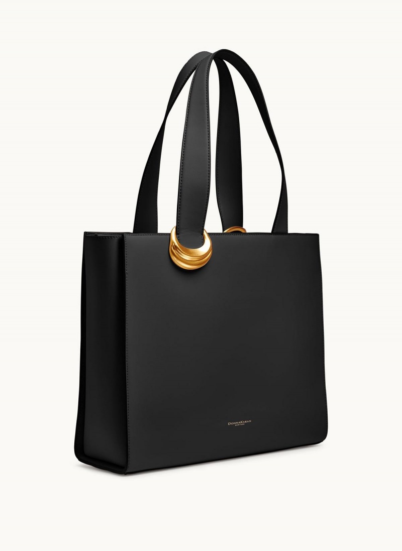 Donna Karan Hewlett Tote Bag Black / Gold | AU_DK34869