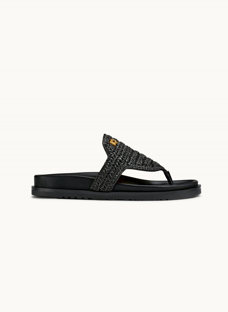 Donna Karan Hira Flat Sandals Black | AU_DK76459