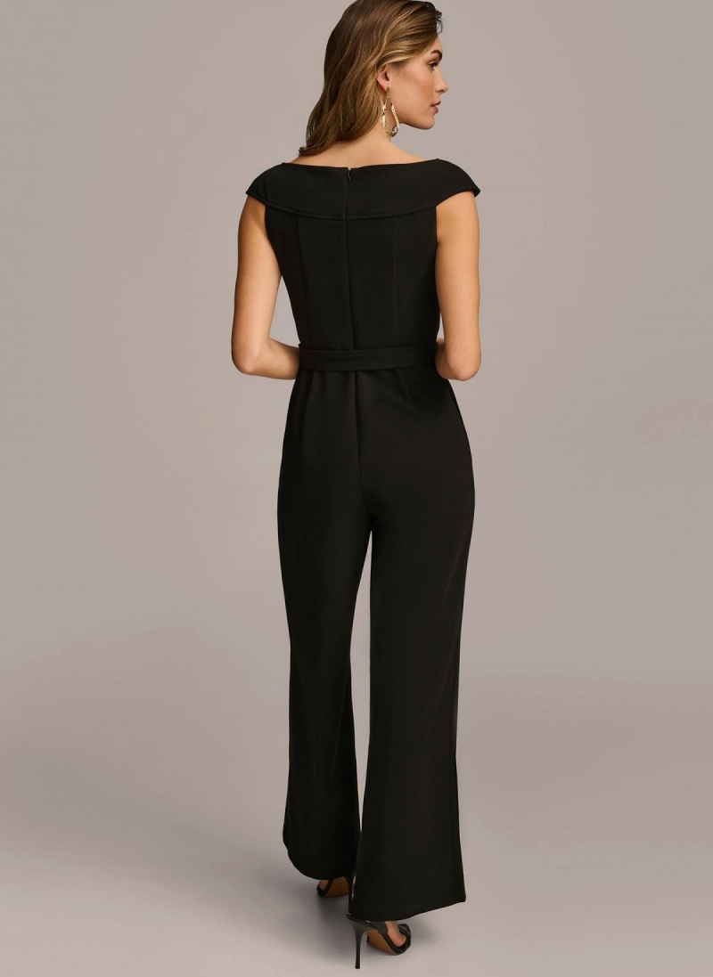 Donna Karan Jumpsuit With Hardware Belt Jumpsuit Black | AU_DK37126