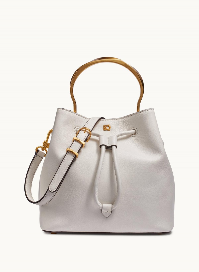 Donna Karan Lawrence Bucket Satchel White | AU_DK56542