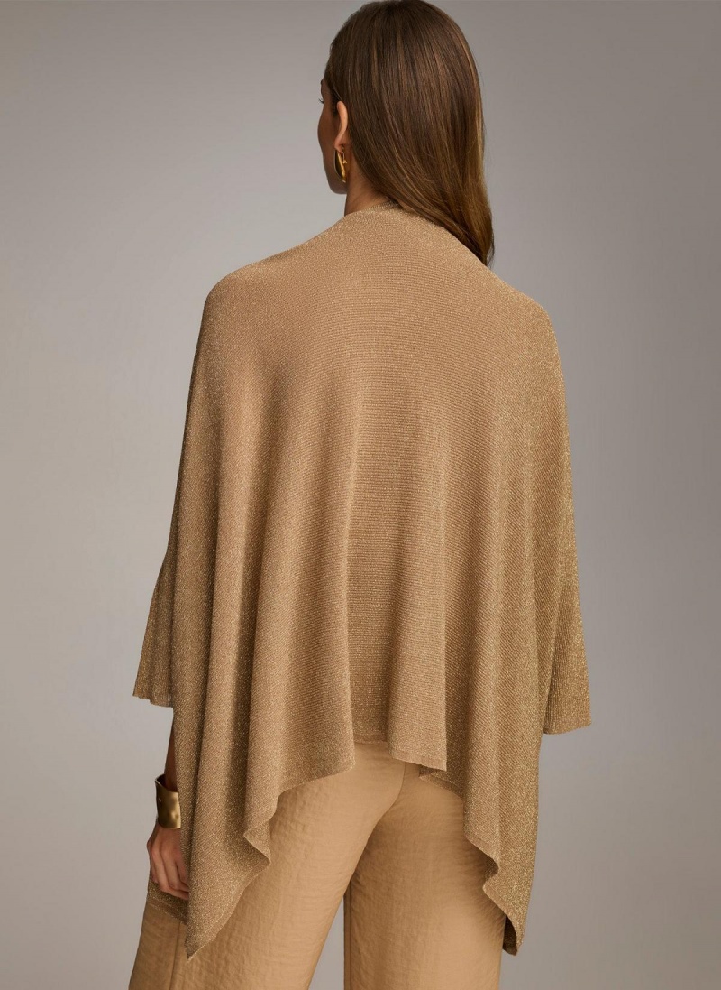 Donna Karan Lurex Cardigan Sweaters and Tops Gold | AU_DK28979