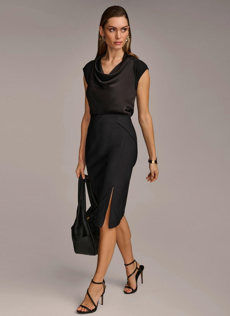 Donna Karan Midi Pencil Skirt Black | AU_DK87351