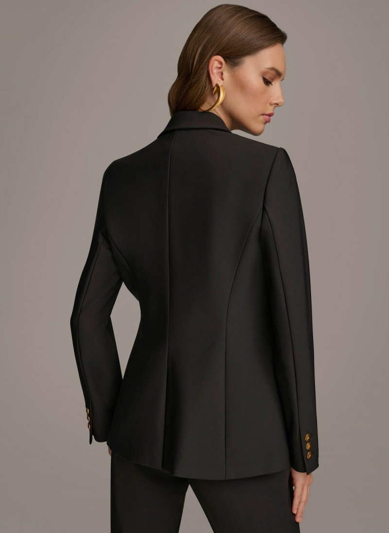 Donna Karan One Button Jacket Black | AU_DK95386