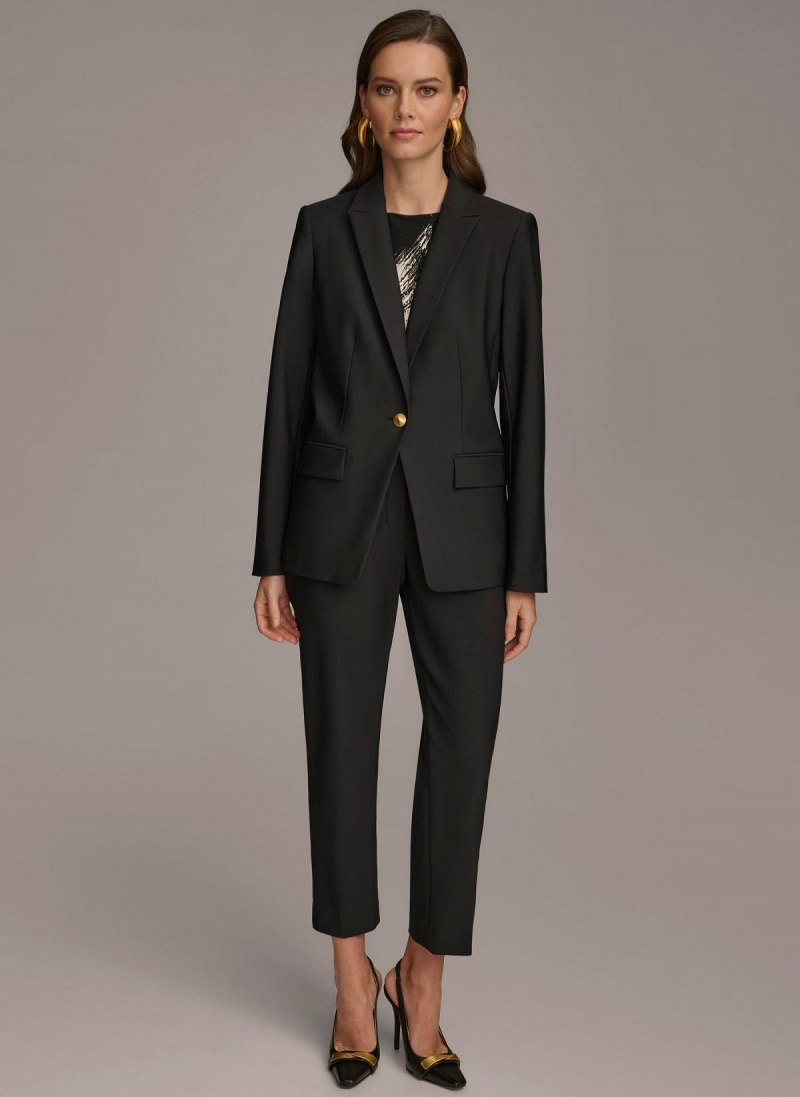 Donna Karan One Button Jacket Black | AU_DK95386