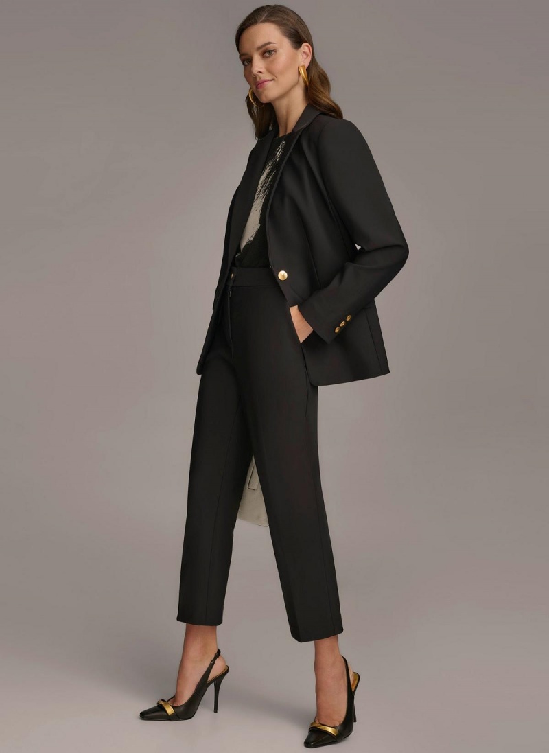 Donna Karan One Button Jacket Black | AU_DK95386