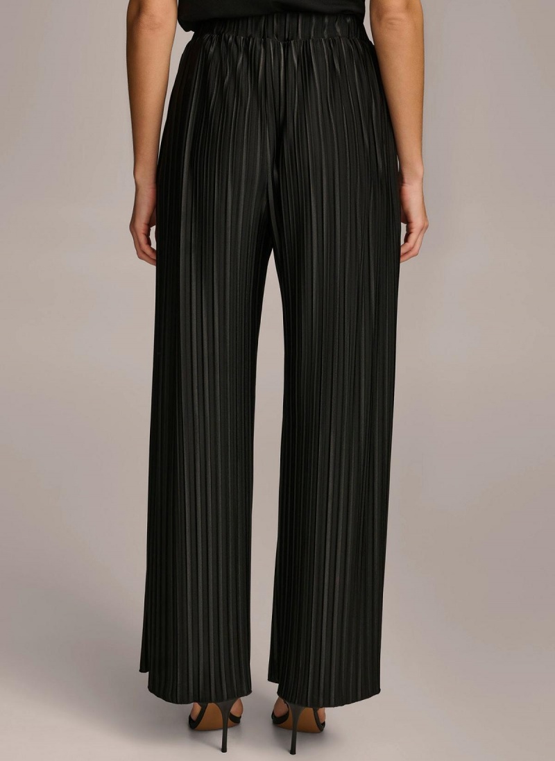 Donna Karan Pleated Pull On Pants Black | AU_DK12929