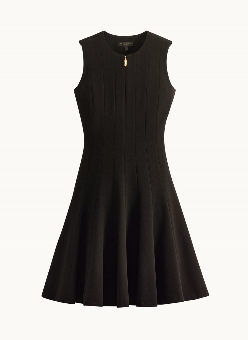 Donna Karan Pleated Skirt Dress Black | AU_DK14455