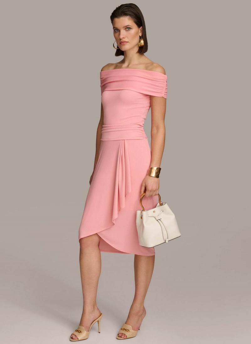 Donna Karan Ruched Skirt Pink | AU_DK46970