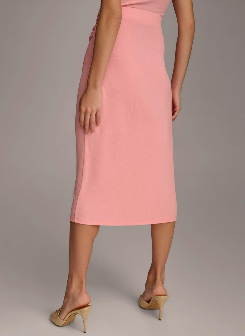 Donna Karan Ruched Skirt Pink | AU_DK46970