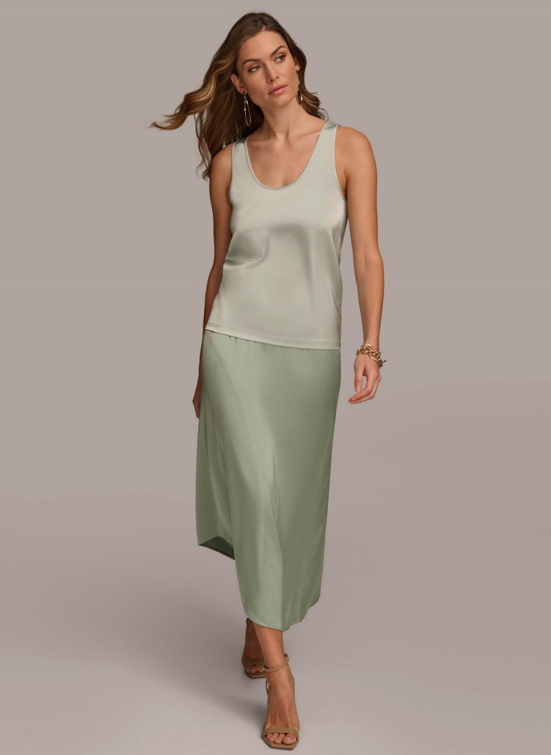 Donna Karan Scoop Neck Tank Skirt Blue | AU_DK25054