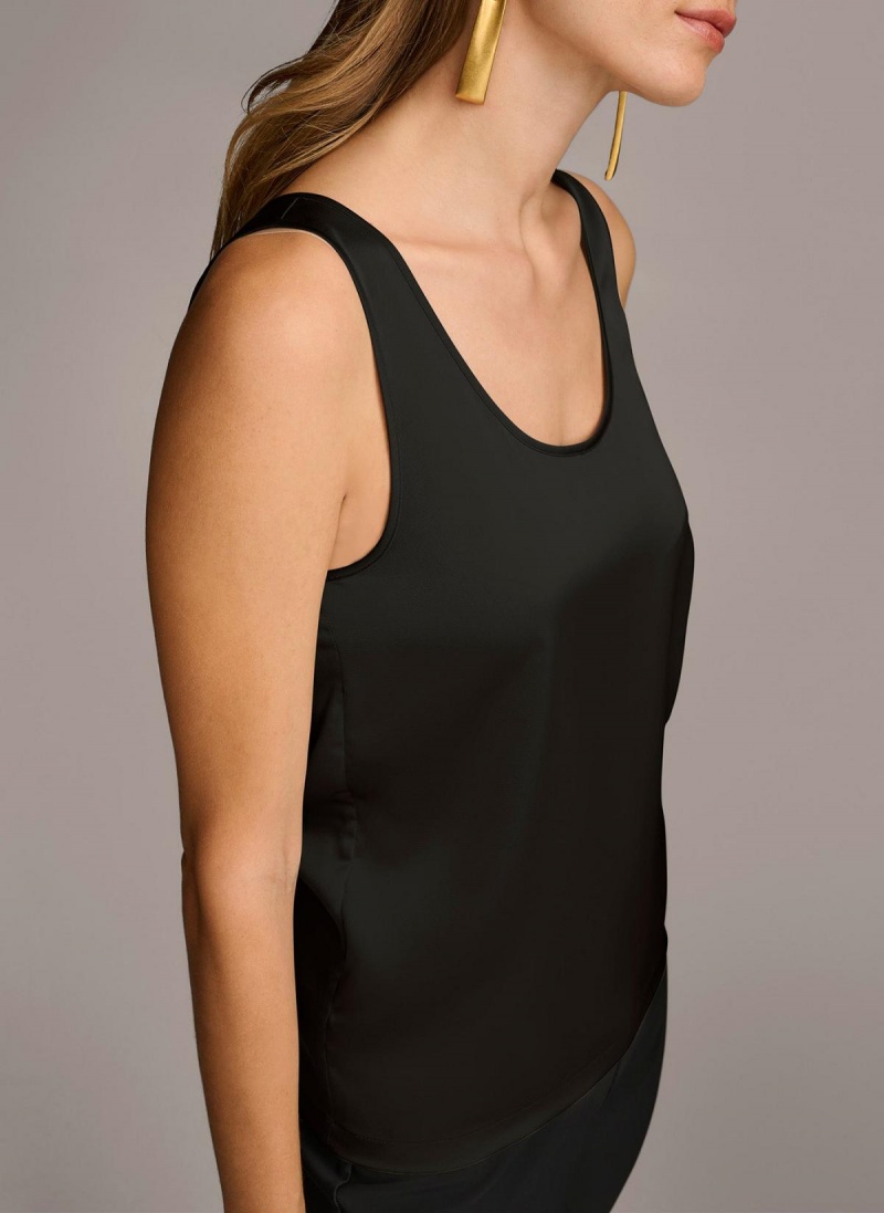 Donna Karan Sleeveless Shell Sweaters and Tops Black | AU_DK12605