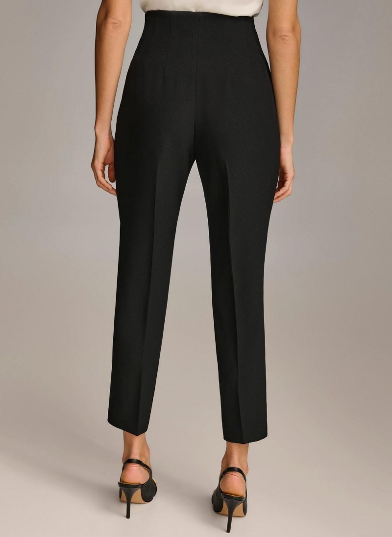 Donna Karan Slim Flat Front Pants Black | AU_DK27609