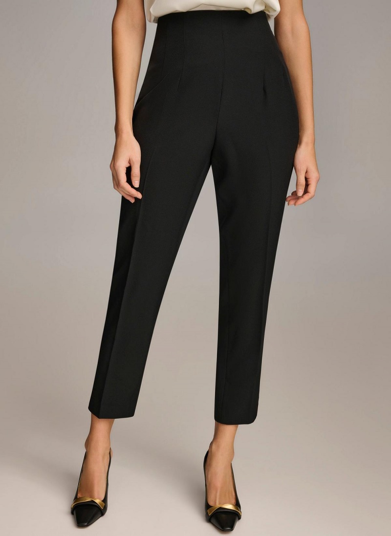 Donna Karan Slim Flat Front Pants Black | AU_DK27609