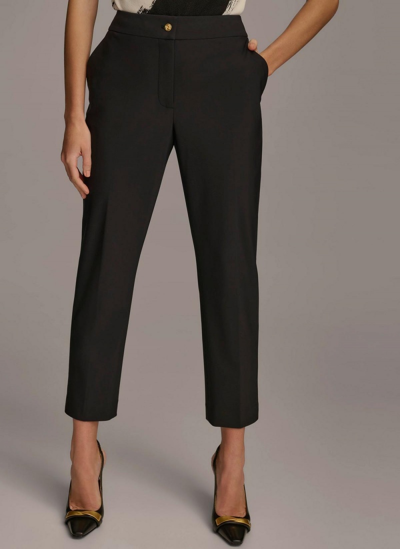 Donna Karan Slim Leg Ankle Length Pants Black | AU_DK31431