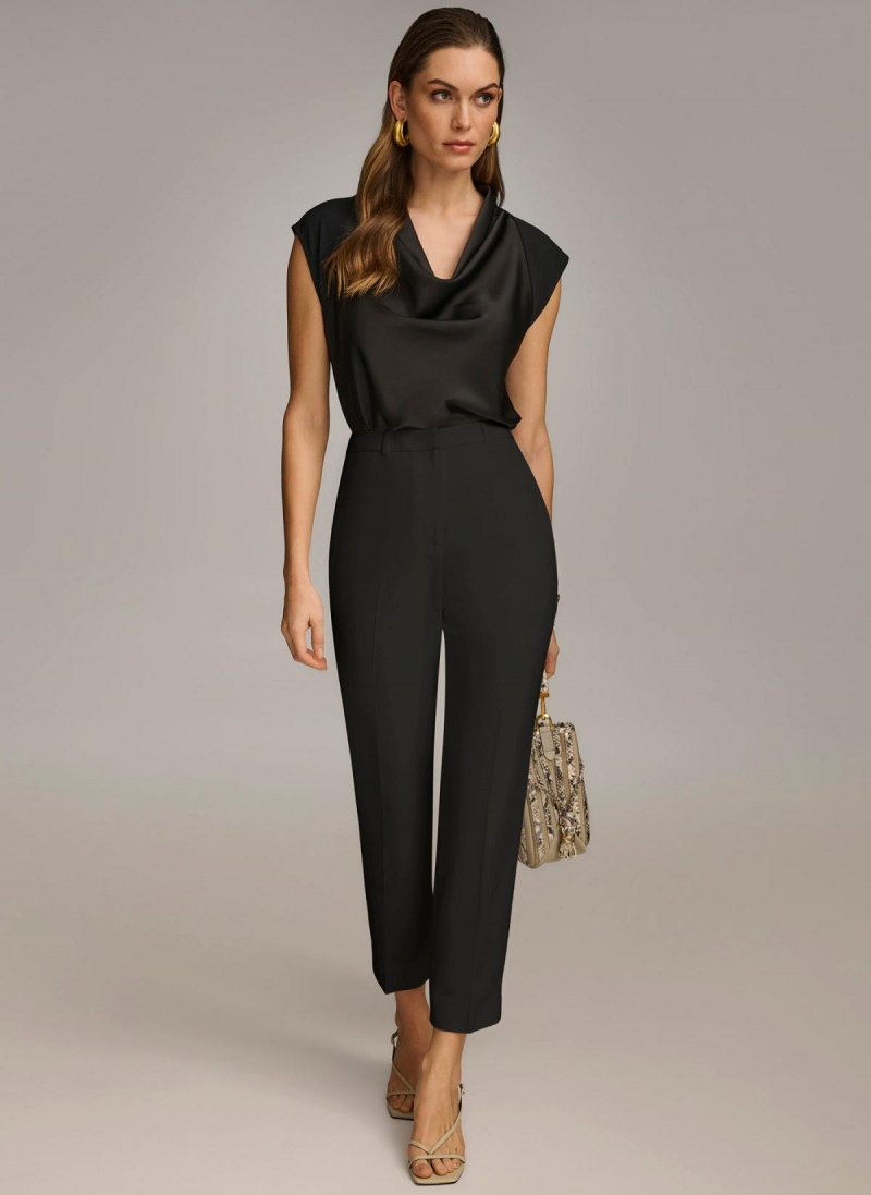 Donna Karan Slim Leg Pants Black | AU_DK83561