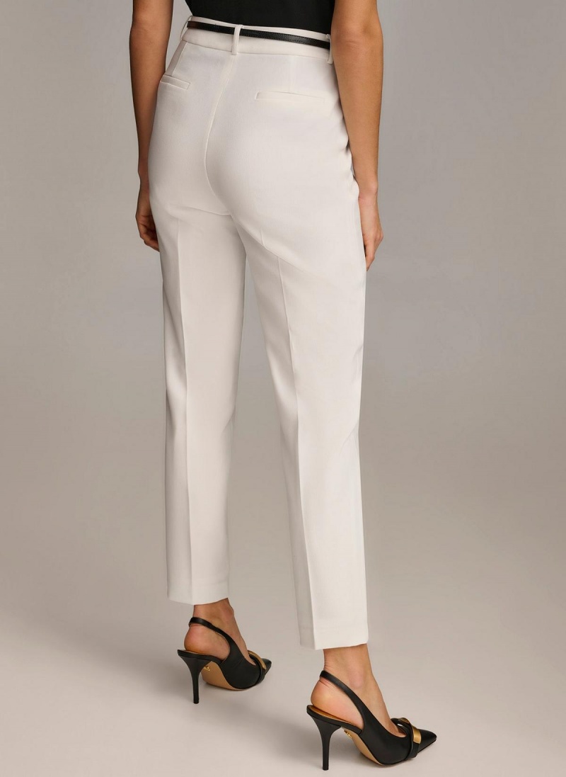 Donna Karan Straight With Belt Pants White | AU_DK91074