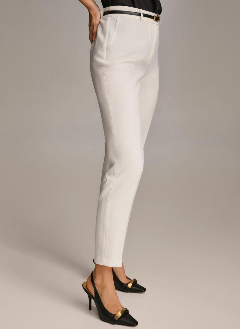 Donna Karan Straight With Belt Pants White | AU_DK91074