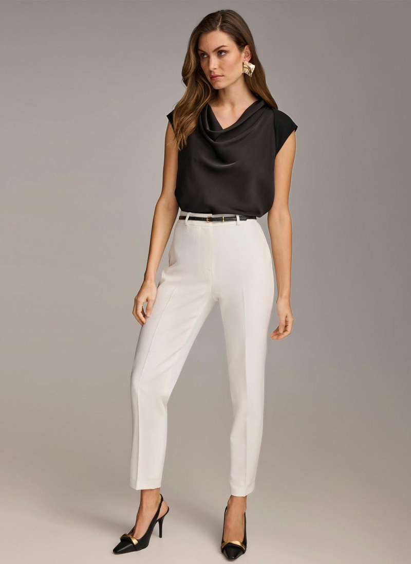 Donna Karan Straight With Belt Pants White | AU_DK91074