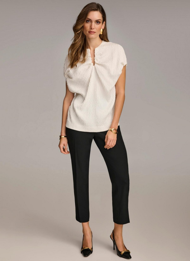 Donna Karan Textured Sweaters and Tops White | AU_DK97525