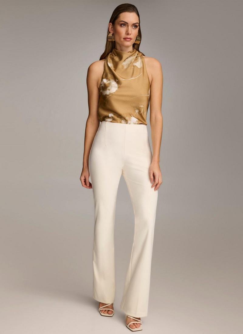 Donna Karan Wide Leg Pants White | AU_DK98566