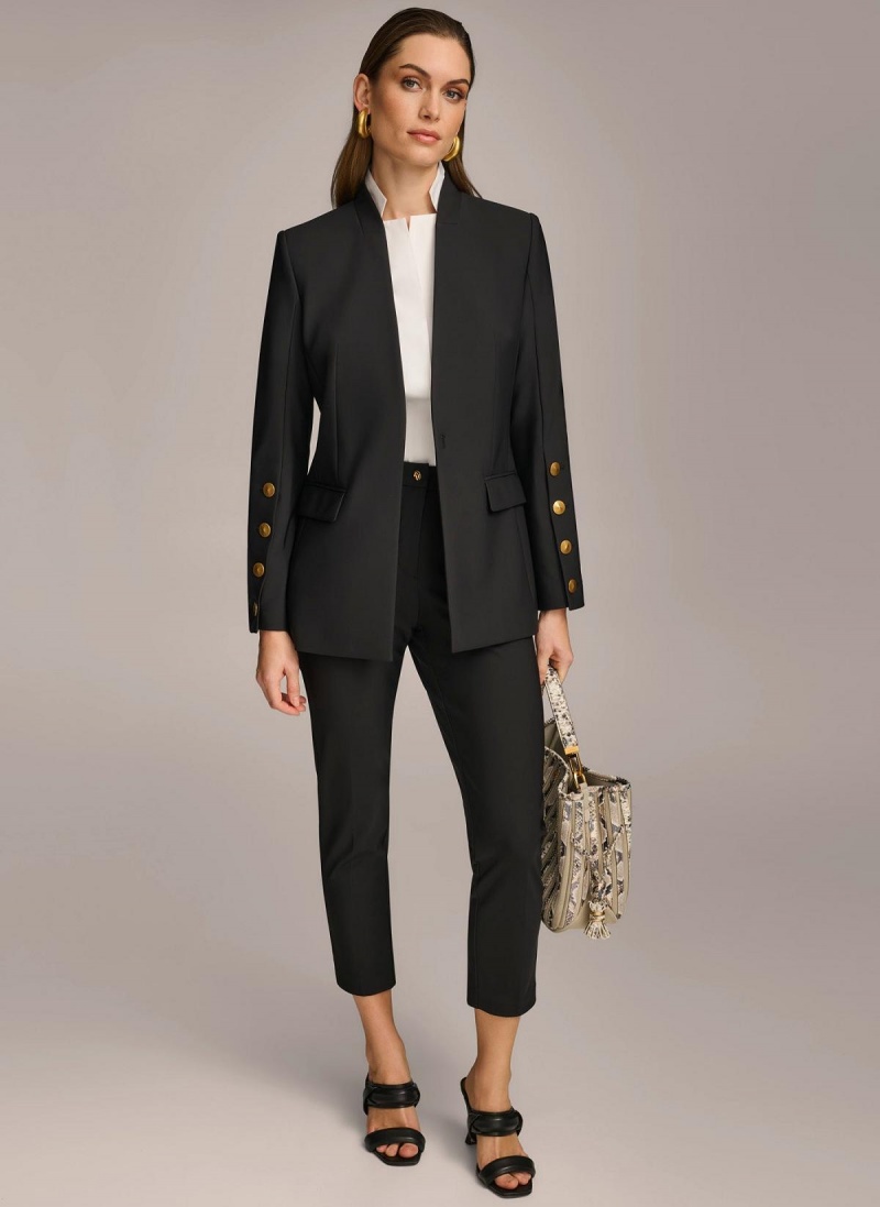 Donna Karan With Button Details On Sleeve Jacket Black | AU_DK98538