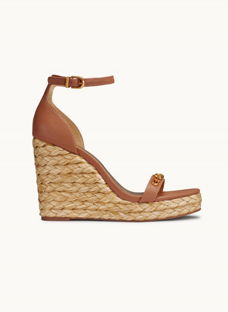 Donna Karan Yulissa Ankle Strap Espadrille Sandals Brown | AU_DK39392